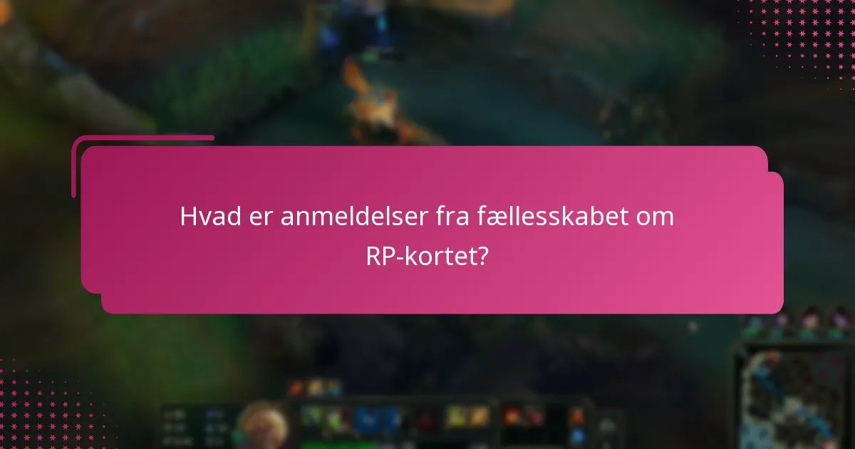 Hvad er succeshistorier relateret til RP-kortet?