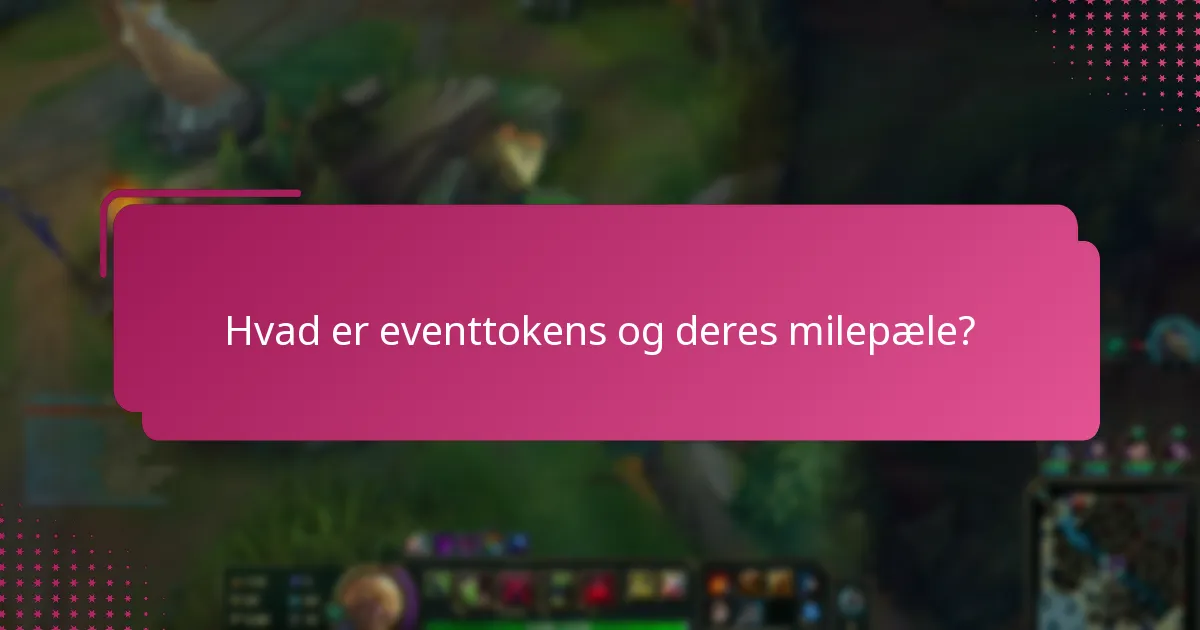 Hvad er kravene for at opnå præstationer for eventtoken-milepæle?
