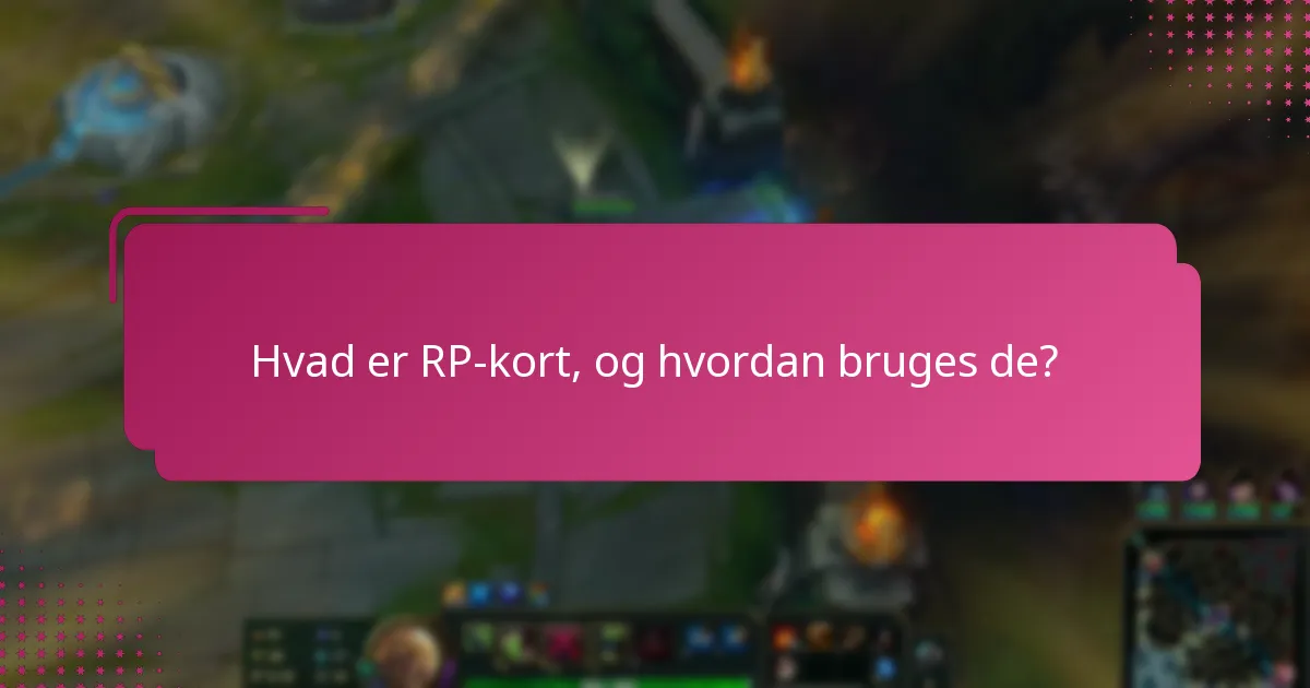 Hvad er de officielle kilder til RP-kort?